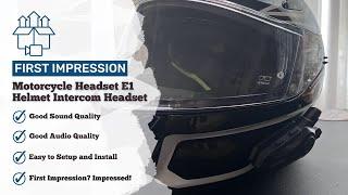 First Impressions - Wipeeyes Motorcycle Headset E1 Helmet Intercom