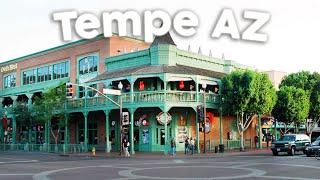 Walking down Mill Ave in Tempe AZ in December