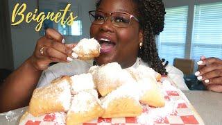 NEW ORLEANS-STYLE BEIGNETS RECIPE + EATING Asmr 실제 요리 소리