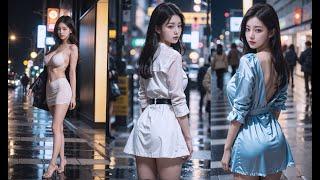 [4k AI 룩북] 비 오는 날에 슬퍼하는 여인/a woman who grieves on a rainy day LOOKBOOK