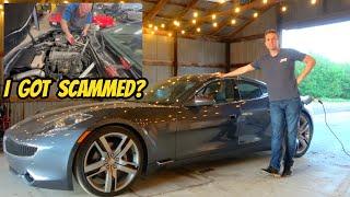 I got SCAMMED buying this cheap Fisker Karma, and it's finally home for my mechanic to inspect.