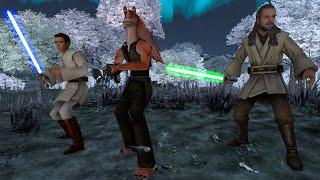 Star Wars: Battlefront 2 (2005 Remaster) - Naboo Plains Winter Night - Hero Assault - Heroes side