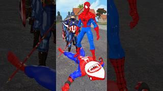 Spider-Man Sword Attack Captain America Saves Black Spider From Shark Spider #spiderman #marvel