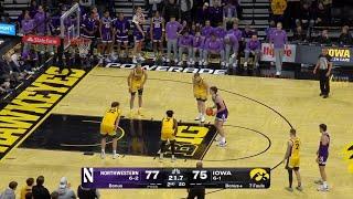 BUZZER BEATER: Final 3 Minutes of Northwestern at Iowa | Big Ten Basketball | 12/03/2024