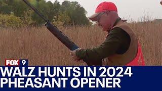 MN Gov. Walz hunts pheasants in Sleepy Eye