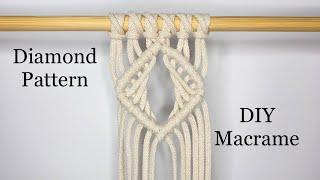 DIY Macrame Pattern: Diamond Pattern #3 - Open Diamond