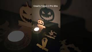 Halloween Shadow Candle Holder with 5 Silhouettes made on Creality Falcon 2 Pro 60w Laser cutter