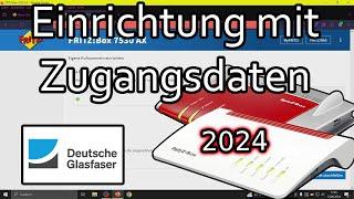 Fritzbox am Deutsche Glasfaser Anschluss einrichten mit Zugangsdaten Internet + Telefon (2024)[7.80]