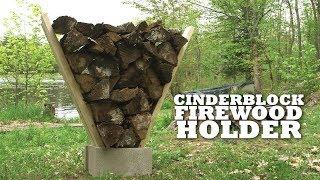 DIY Cinder Block Firewood Holder