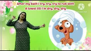 Action rhymes by Priyanka#After my bath#kidssong#childrensong#nurseryrhyme #musicalpoem