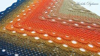 Очаровательная шаль крючком. Мастер класс. Charming crochet shawl. Master Class.