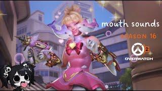 【ASMR OW2】the CUTEST skins yet season 16 battle pass + shop  (mouth sounds, gum chewing)