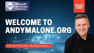 Welcome to Andy Malone for FREE Tech tutorials   books and more