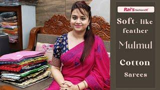 Soft Like Feather - Mulmul Cotton Sarees (16JUP)
