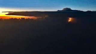 Nebraska Tornadic Thunderheads from Airplane June 1, 2018