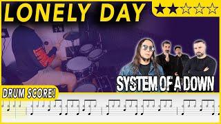 Lonely Day - System Of A Down | DRUM SCORE Sheet Music Play-Along | DRUMSCRIBE