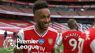 Pierre-Emerick Aubameyang's second goal gives Arsenal 3-0 lead | Premier League | NBC Sports