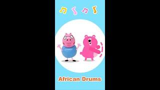 Peppa Pig VS Pinkie Bear, WHO WINS? Dancing With African Drums, Nursery Rhymes & Kids Songs#shorts