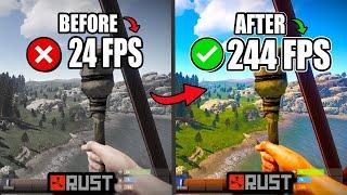 RUST: BEST SETTINGS TO BOOST FPS AND FIX FPS DROPS / STUTTER | Low-End PC 2024️