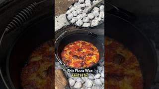 Campfire Dutch Oven Pizza #camping #brothers