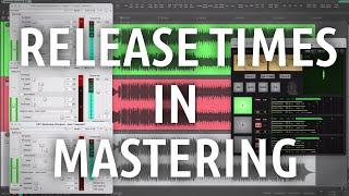 Setting the release on the compressor when mastering