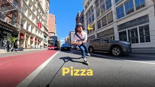 Making and Delivering Pizza in NYC (on rollerblades)