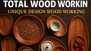 Acacia Wood Tray | Intricately Handcrafted with Carving | Total Woodworking"