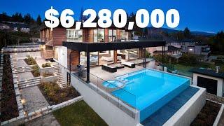 Stunning brand new home with a pool in west vancouver $6.2M