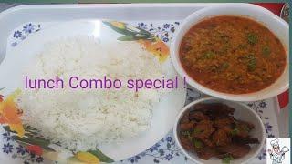 Lal Masoor Daal recipe ,Mutton fry, white rice ke sath !! Easy and quick lunch combo by Vashma's k