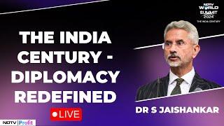 Watch Live: EAM S Jaishankar LIVE At NDTV World Summit