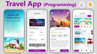 How to use android studio to create a Travel app with java & firebase
