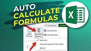 How to Make Excel to Auto Calculate Formulas