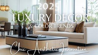 New Modern Luxury Home Decor: Black Accents, Chic Aesthetic Innovation & 2025 Furniture Color Trends