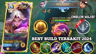 HANABI MANIAC! REKOMENDASI BUILD & EMBLEM HANABI TERSAKIT 2024 - DAMAGENYA GAK NGOTAK! MLBB