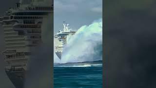 Watch a Massive Cruise Ship Face a Giant Wave! #massivewave #ship #cruise