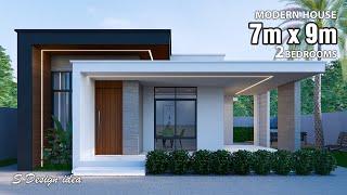 Modern and Simple House Design | 7m x 9m | Two Bedrooms House