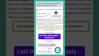 SAIL Recruitment Bharti 2023#sail#rourkela#shorts#newjobs#viral#latest#newrecruitment#newjobs2023