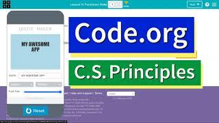 Code.org Lesson 11 Functions Make the Quote Maker App | Answer Tutorial | Unit 4 C.S. Principles