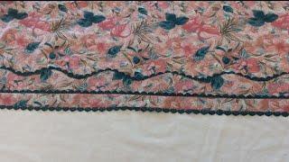 simple and beautiful kurti ghera design with lace/ Daman design
