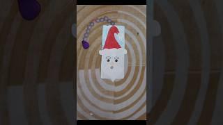 DIY beautiful Santa Claus bookmark with waste cloth tag #shorts