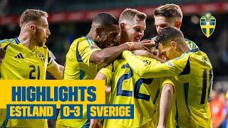 Highlights | Estland – Sverige 0-3 | Nanasi tvåmålsskytt