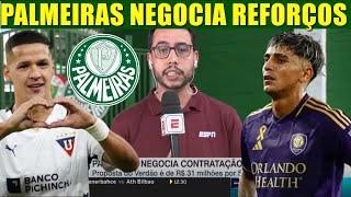 PALMEIRAS NEGOCIA AS CONTRATAÇÕES DE FACUNDO TORRES E ALEX ARCE PARA A TEMPORADA 2025