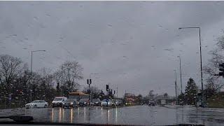 Drive in Heavy Rain Copenhagen NV to Glostrup |Almir Jan| #denmark #copenhagen#travel#rain#drive