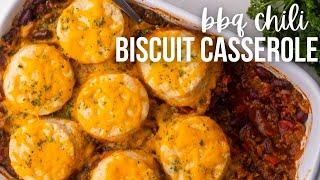 BBQ Chili Cheese Biscuit Casserole l The Recipe Rebel