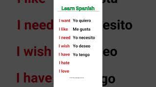 Learn Spanish - Some basic phrases! #shorts