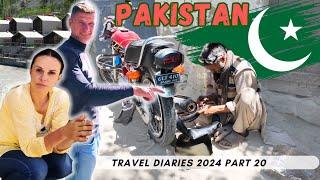 Travelling in Pakistan is not always easy! Couple on motorbikes in Shigar Valley | Khoj Resort