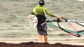 Windsurfing TD Nicole at the Canadian Hole, Hatteras, NC