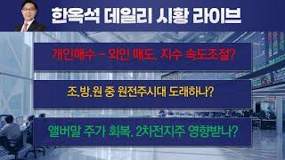 조방원 후속 주자 원전주 탄력받나? 북미 최대 리튬사 앨버말 회복과2차전지 영향. 금융 지주사 AI주 조정받나? #한옥석 #주식마스터피스