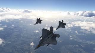 Scenic F-22 Raptor Flight in MSFS 2024