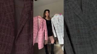 SHEIN Plaid Pattern Tweed Coats #Shein @SHEINOFFICIAL